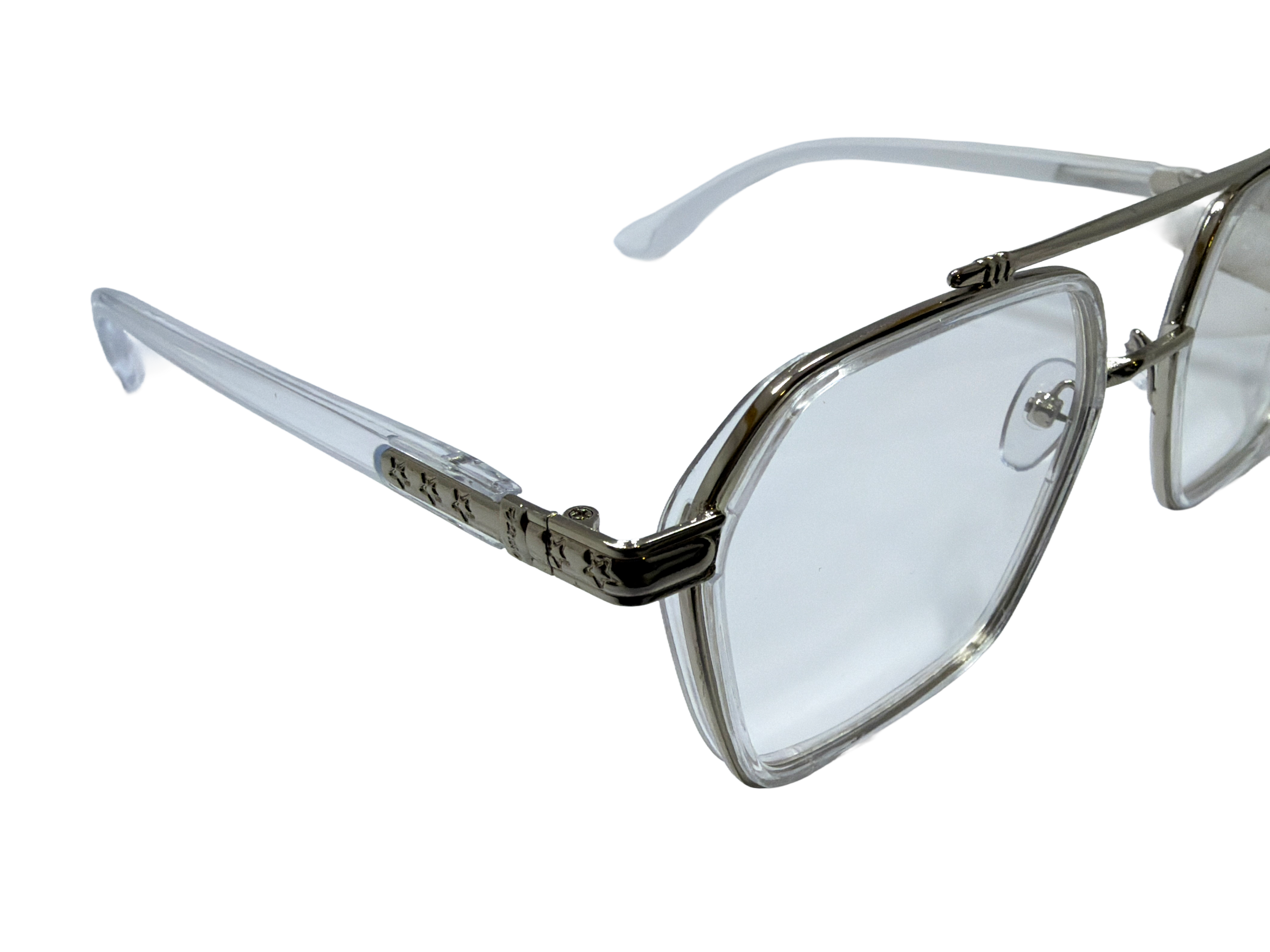 AYNA Frostline Clear Silver Square Optical Frame