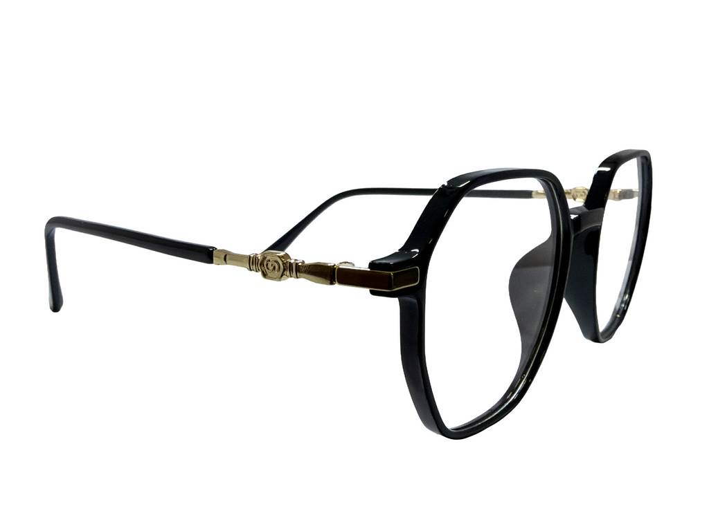 AYNA Obsidian Gold Rectangle Optical Frame
