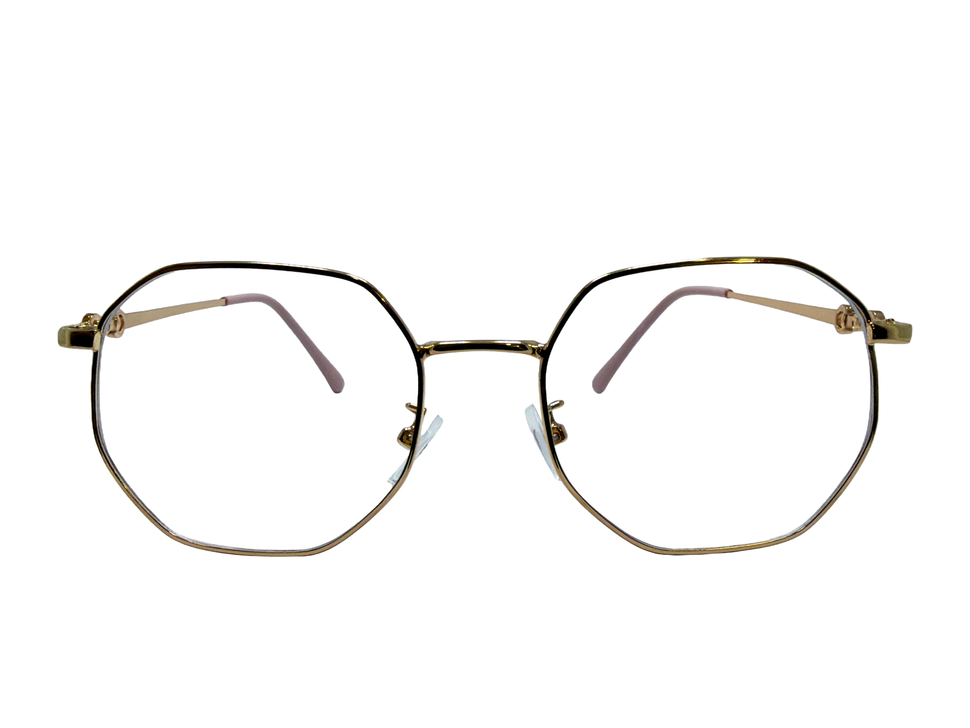 AYNA Solara Gold Pink Rectangle Optical Frame