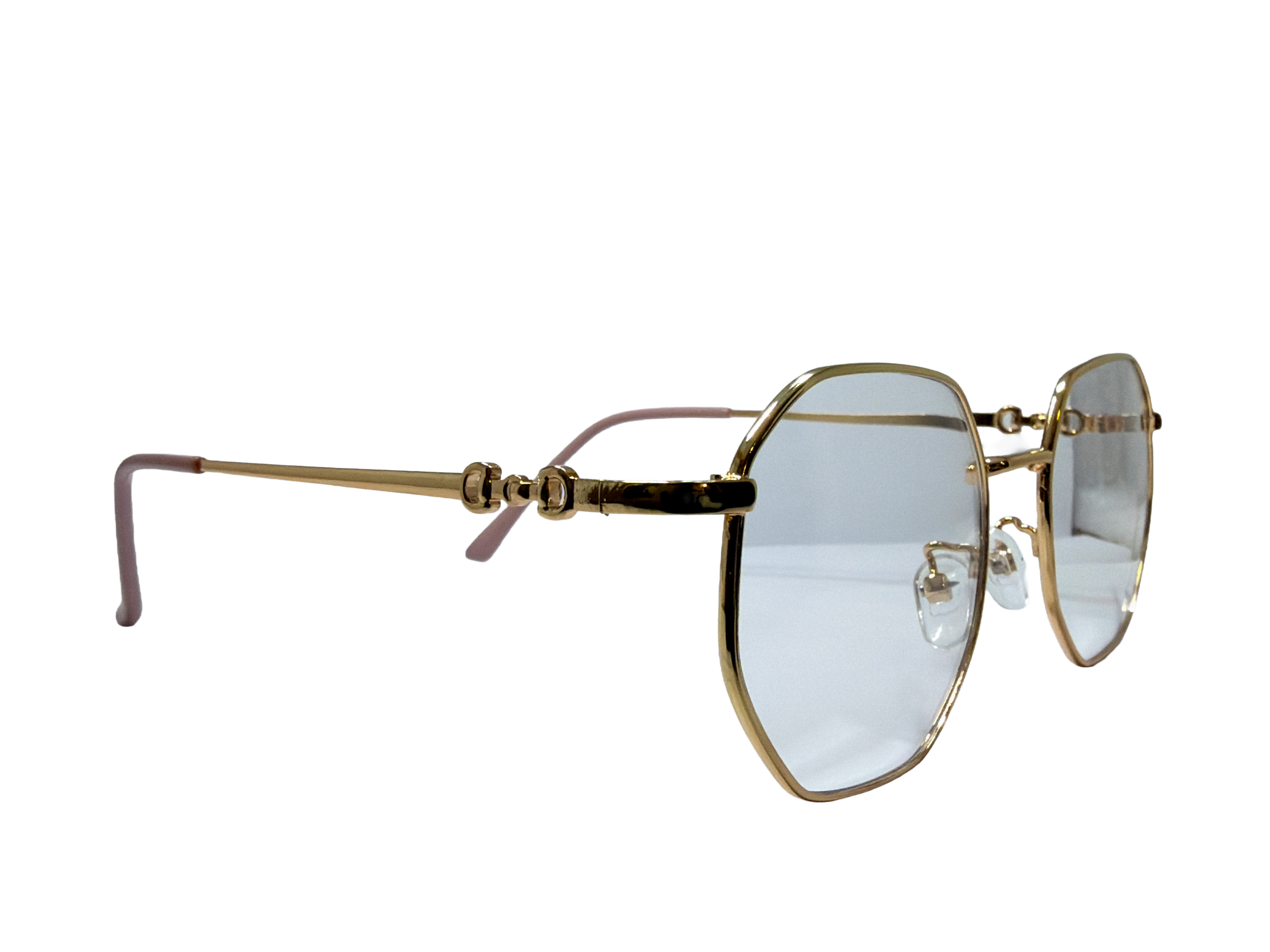 AYNA Solara Gold Pink Rectangle Optical Frame