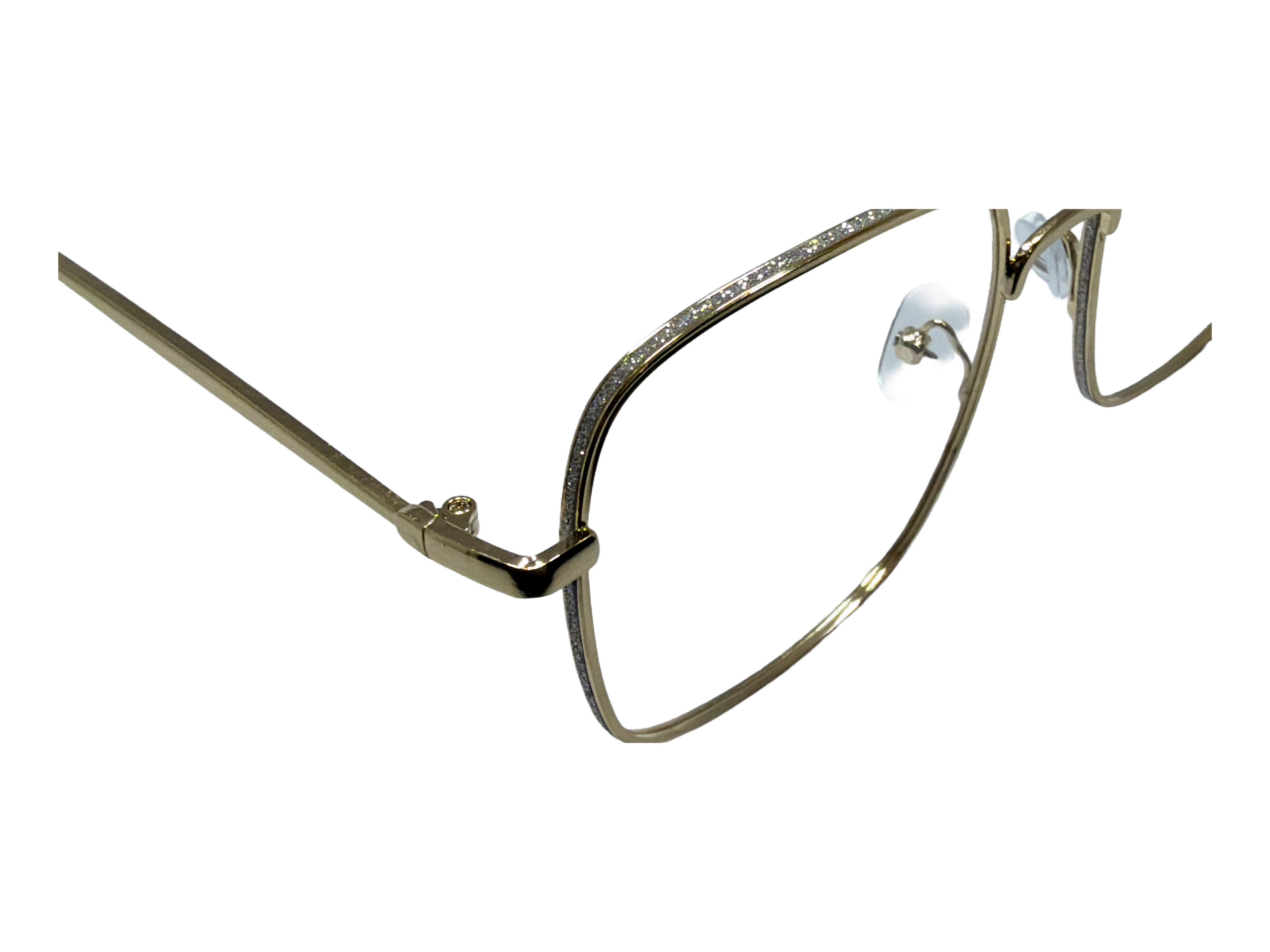 AYNA Celeste Gold Stone-Accent Rectangle Optical Frame